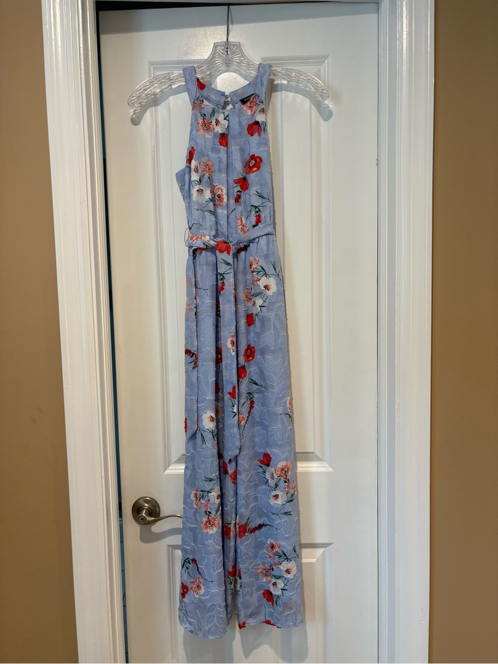 Zunie Floral Burnout Chiffon Jumpsuit Size Girls’ 10